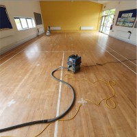 Before makeover of solid beech floor in Drumphea National School, Co. Carlow, Ireland by AD Sanding & Varnishing, Ireland